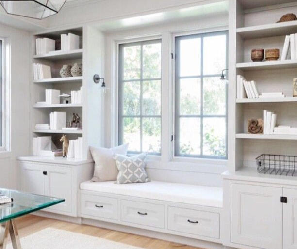 Window Seat with Shelves